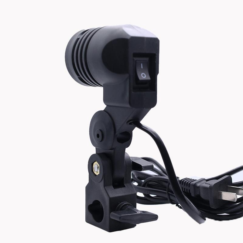 Photography Lighting Tools - สายไฟสีดำ 1.8 เมตร พร้อมขั้วหลอดไฟ E27 สำหรับซอฟท์บ็อกซ์