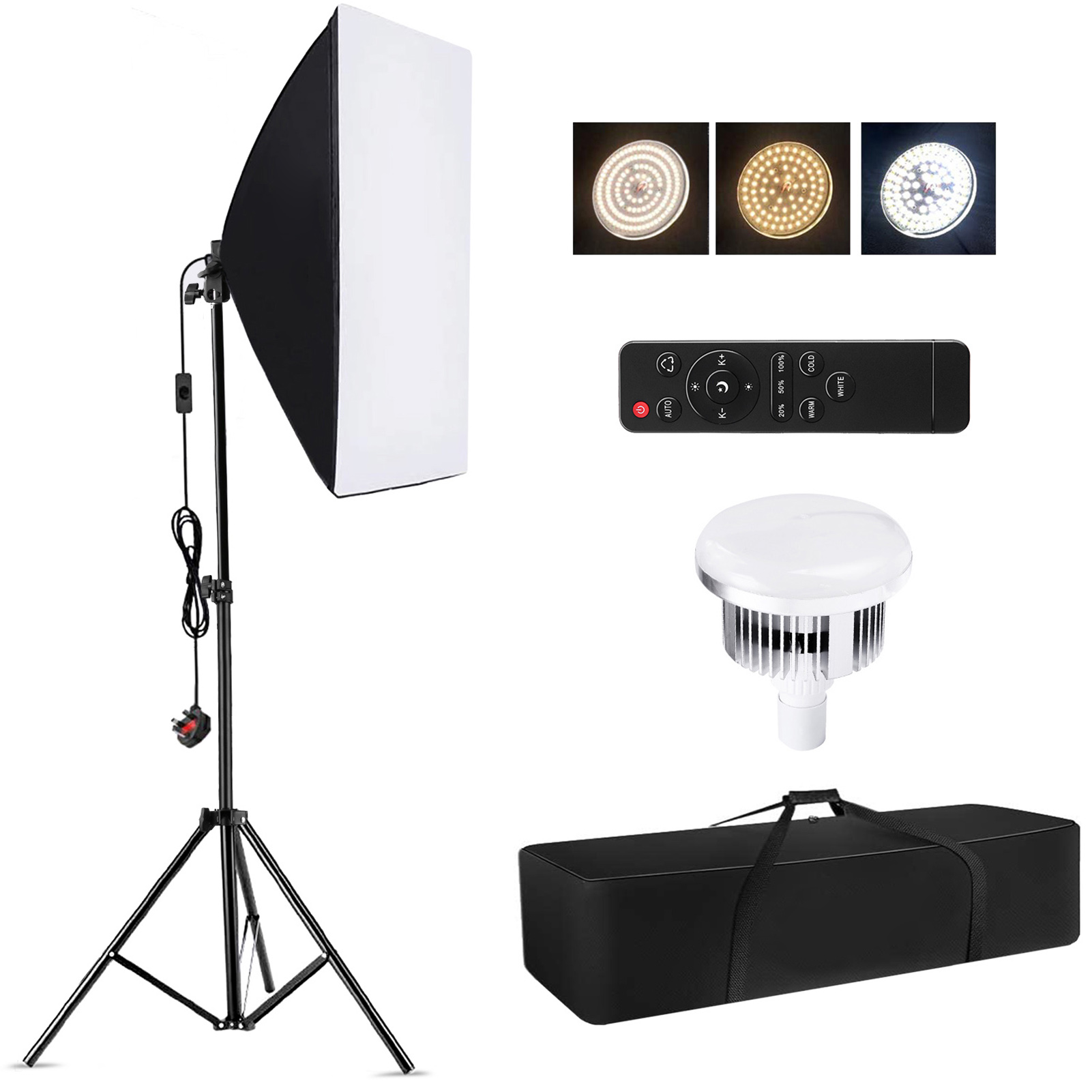 Photography Led Lighting Kit - ชุดไฟถ่ายภาพ Camnoon Studio พร้อมซอฟท์บ็อกซ์ ชุดไฟ LED