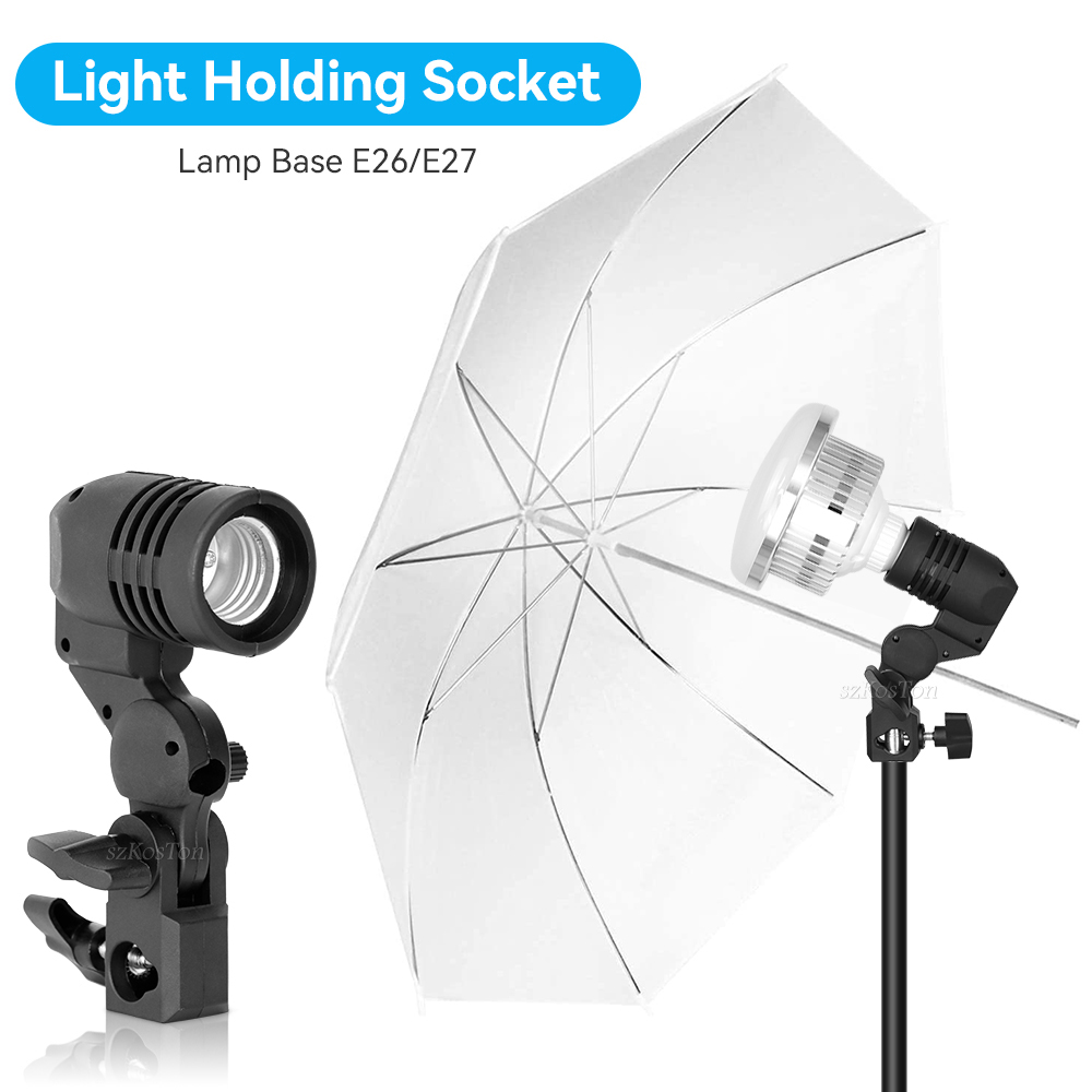 Photography Lighting Uk - 2ชิ้น/1ชิ้น E27เดี่ยวที่ตั้งหลอดไฟร่มแฟลชยึดหลอดไฟสำหรับถ่ายภาพอุปกรณ์เสริมสำหรับสตูดิโอ