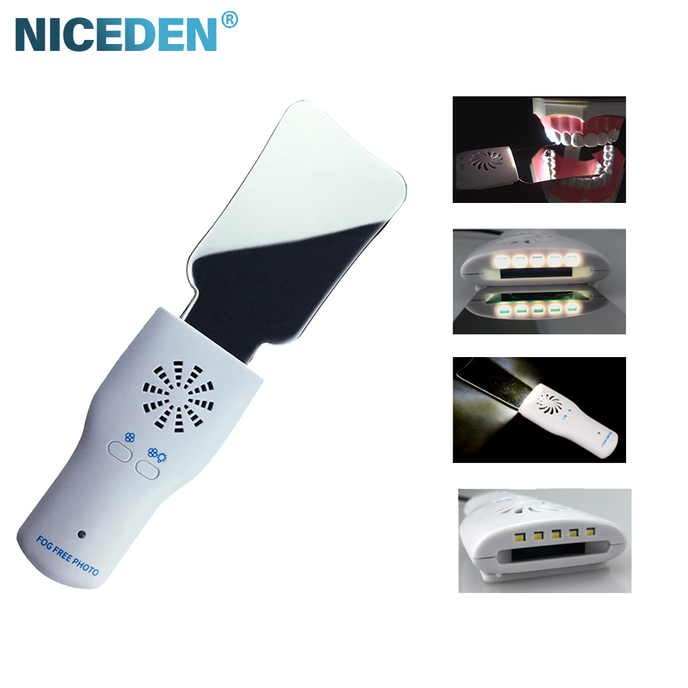 Photography Led Lighting Kit - ทันตกรรม Anti หมอกชุดกระจกจัดฟัน Reflector พร้อมไฟ LED