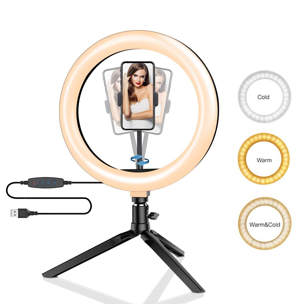 Photography Led Lighting Kit - 26 ซม.10 นิ้ว LED แหวน Selfie