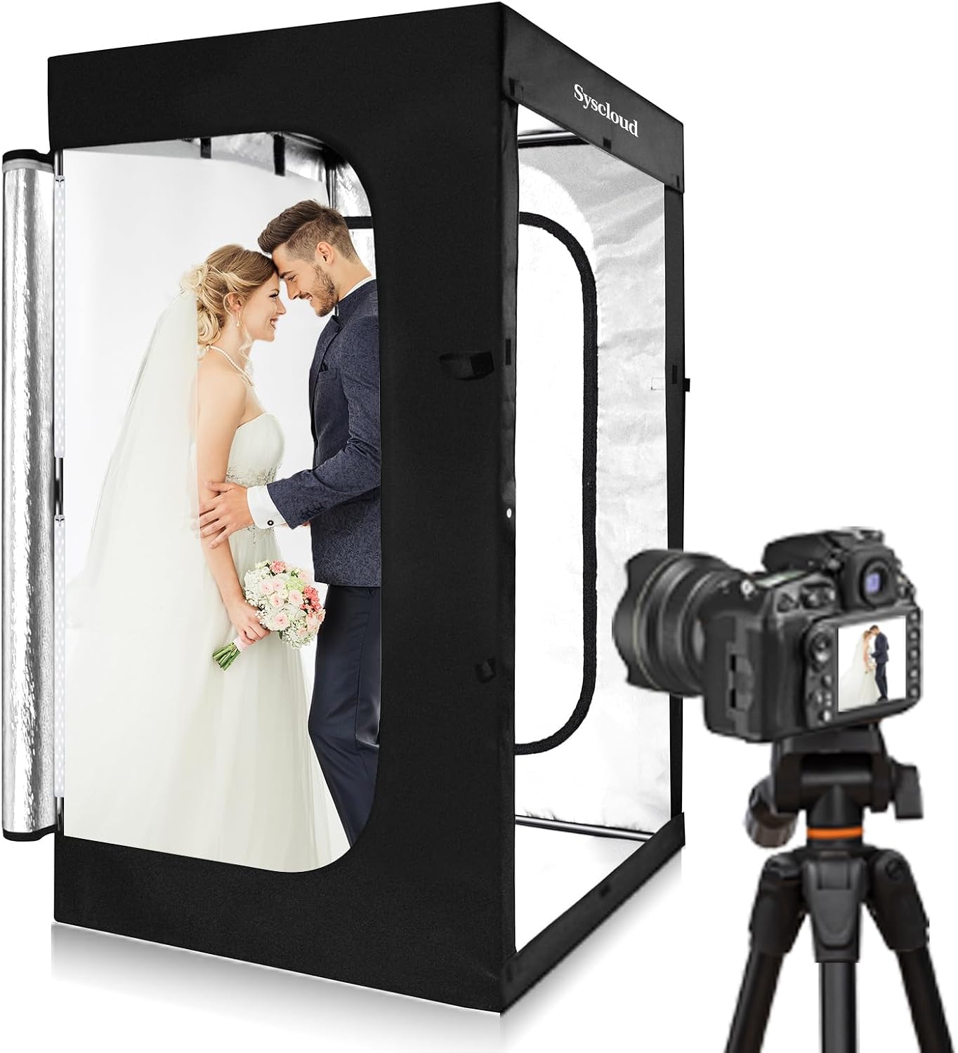 Photography Led Lighting Kit - เต็นท์ถ่ายภาพพร้อมไฟ LED ปรับความสว่างได้ ขนาด 47x39x78 นิ้ว