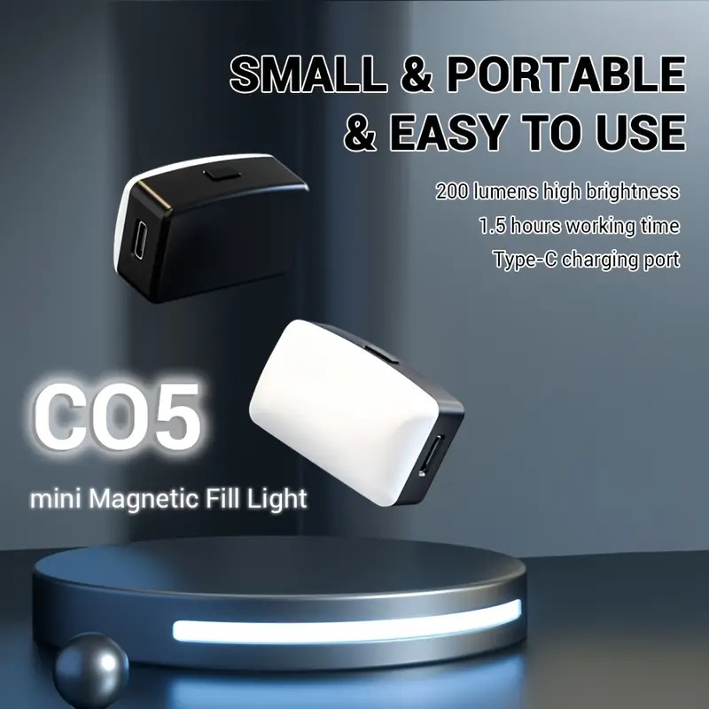 Photography Lightning - มินิแม่เหล็ก LED Selfie Light สําหรับ IPhone