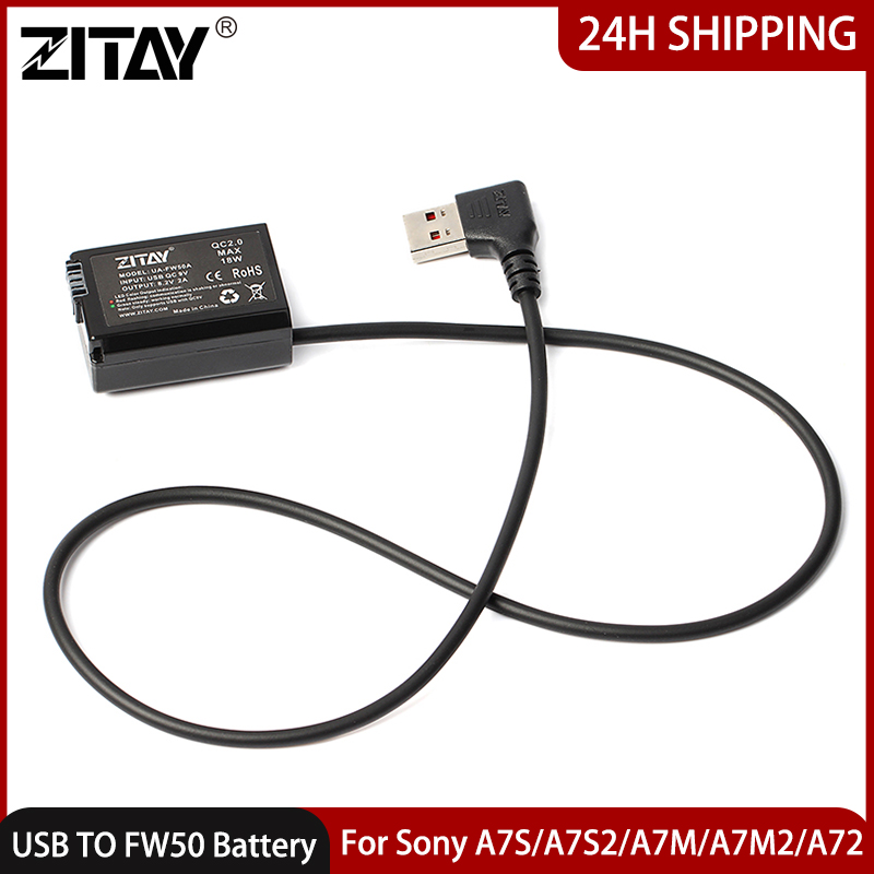 Photography Lighting For Dummies - แบตเตอรี่จำลอง ZITAY USB to FW50 สำหรับกล้อง