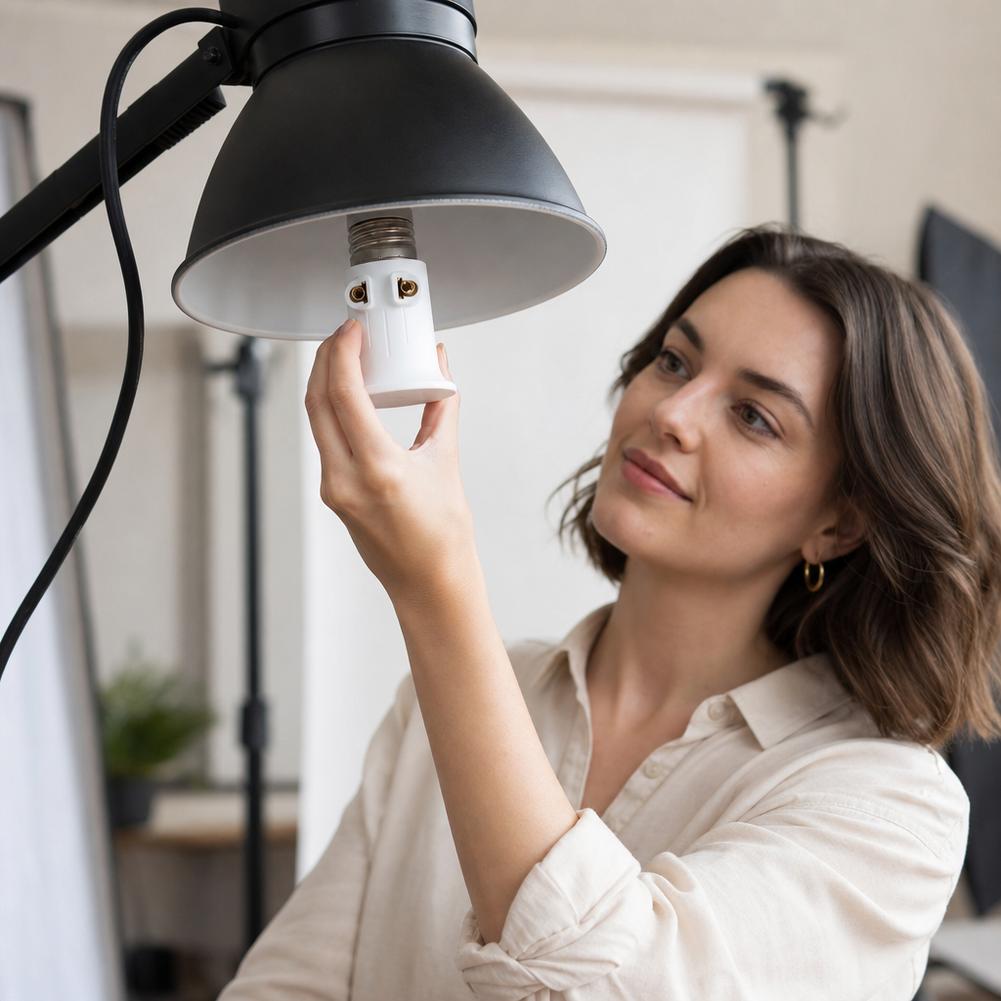 อะแดปเตอร์แปลงขั้วหลอดไฟ E27 เ - Photography Lighting Uk บทวิจารณ์และราคา