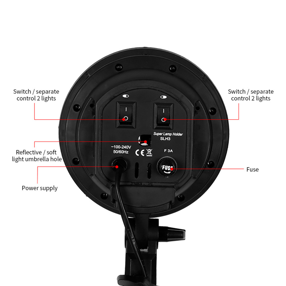E27 ฐานสี่โคมไฟหลอดไฟใช้สำหรับ - Photography Lighting Kit บทวิจารณ์และราคา