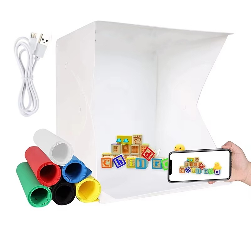 กล่องไฟพับได้แบบพกพาสำหรับถ่าย - Photography Led Lighting Kit บทวิจารณ์และราคา