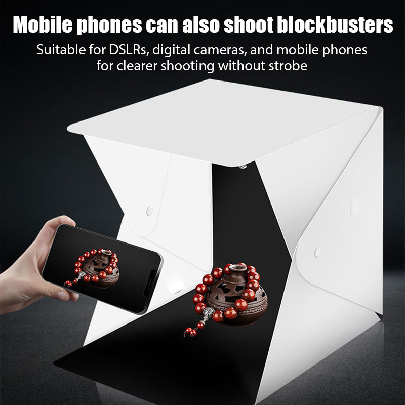 กล่องไฟพับได้แบบพกพาสำหรับถ่าย - Photography Led Lighting Kit บทวิจารณ์และราคา
