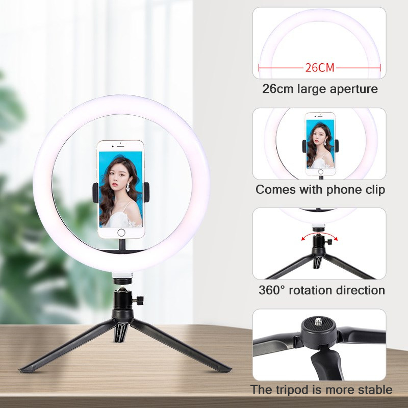 26 ซม.10 นิ้ว LED แหวน Selfie  - Photography Led Lighting Kit บทวิจารณ์และราคา