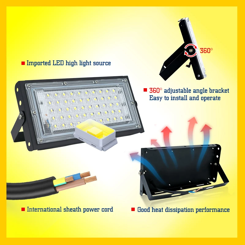 50W 100W ไฟ LED น้ําท่วม IP65  - Photography Lighting Uk บทวิจารณ์และราคา