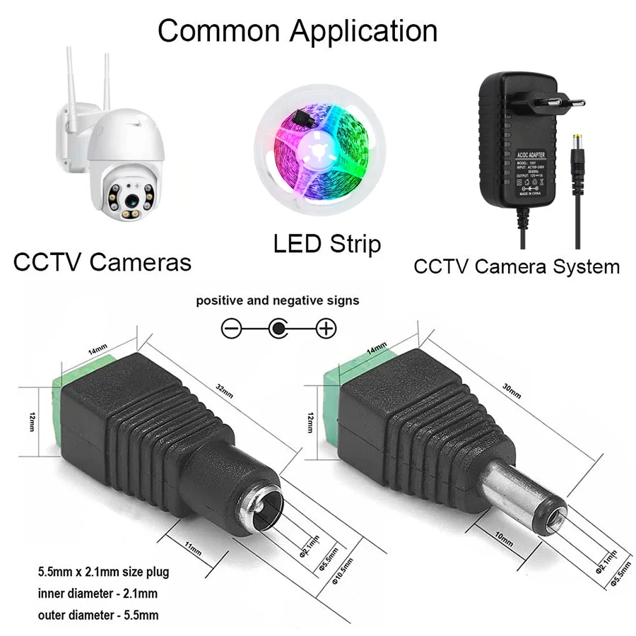 5คู่ DC 12V ตัวเชื่อมต่อตัวเมี - Photography Led Lighting Kit บทวิจารณ์และราคา